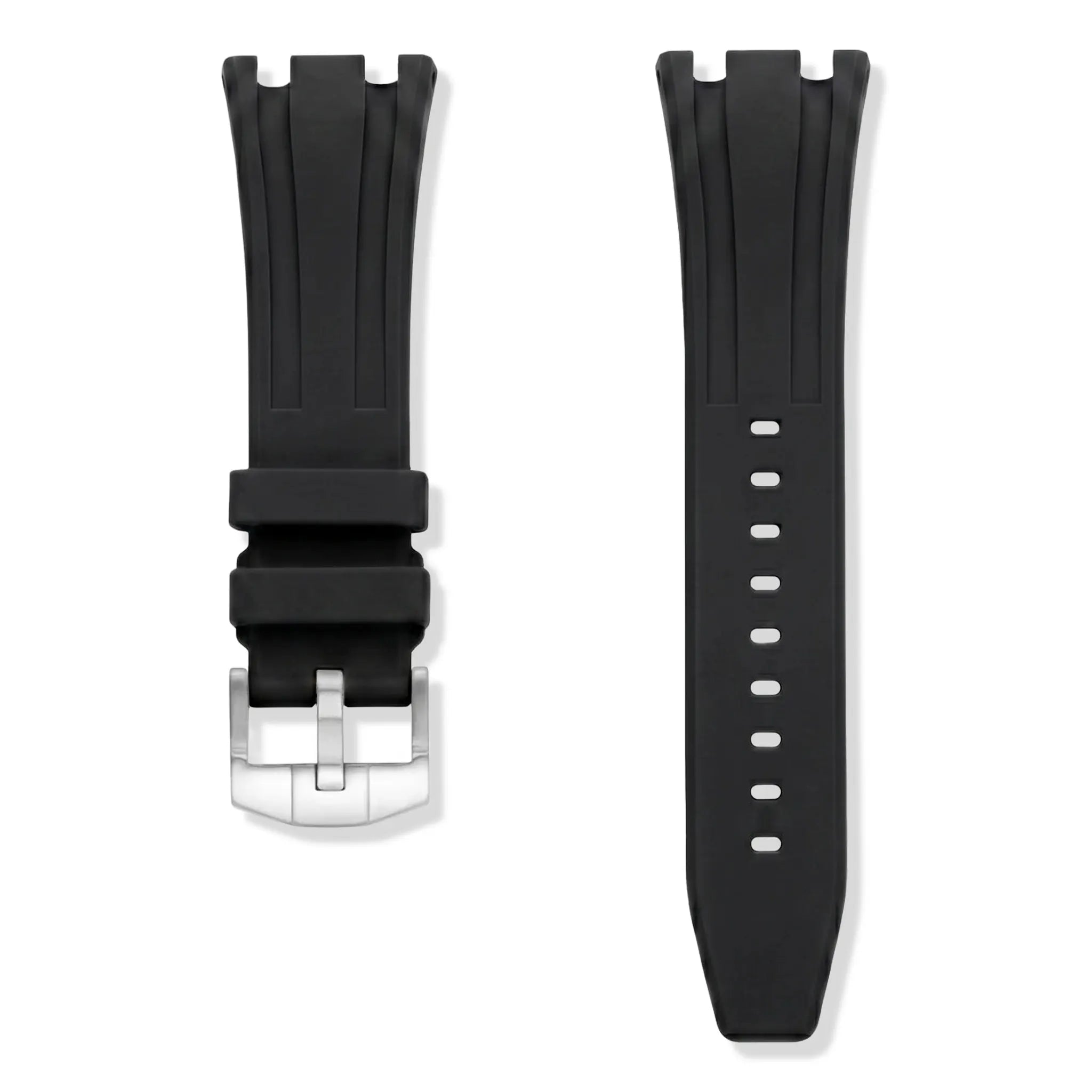 Strap View of Swatch x Audemars Piguet Royal Pop Ocho Negro With Rubber Strap SSX03W101N
